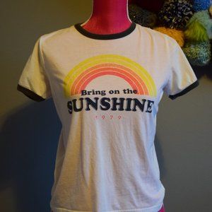 White Bring On The Sunshine 1997 Crop Top